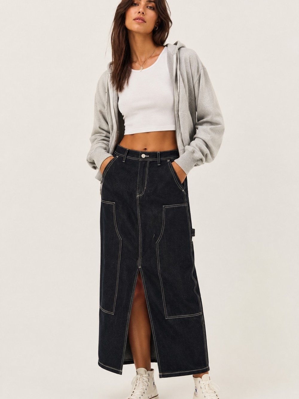 Liu Jo Denim Maxi Skirt